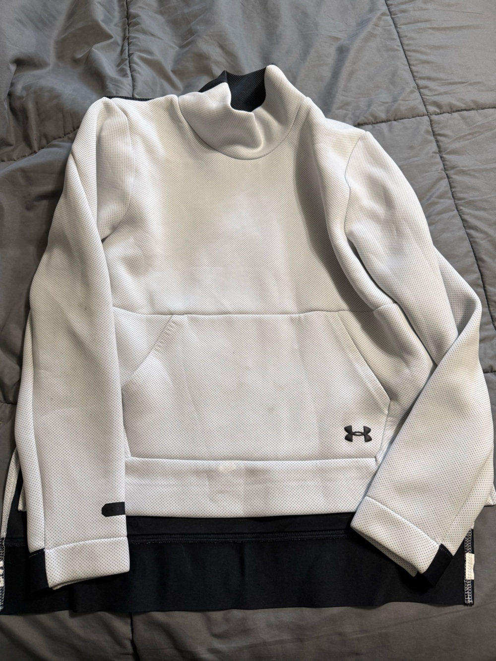 LG Women's Light Gray Pullover Bomber Jacket